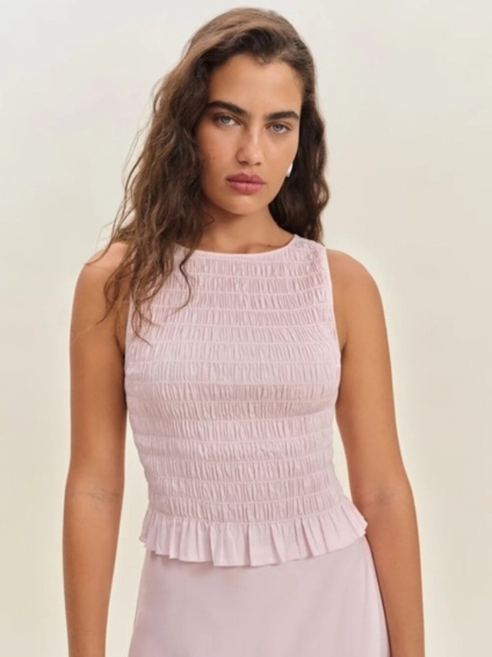 NEW Reformation Laguna Two Piece Matching Midi Set Cherry Blossom Pink US 6 UK10 - Picture 4 of 13